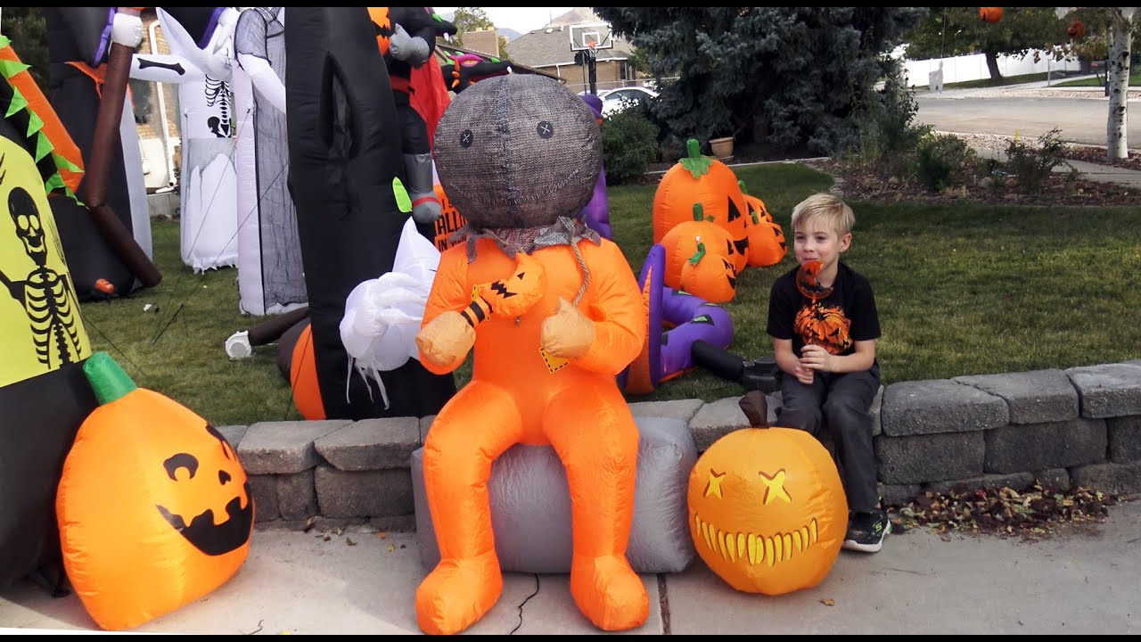 Unboxing New Sam Trick R Treat Inflatable from Spirit Halloween! Plus Secret Gemmy Sneak Peek!