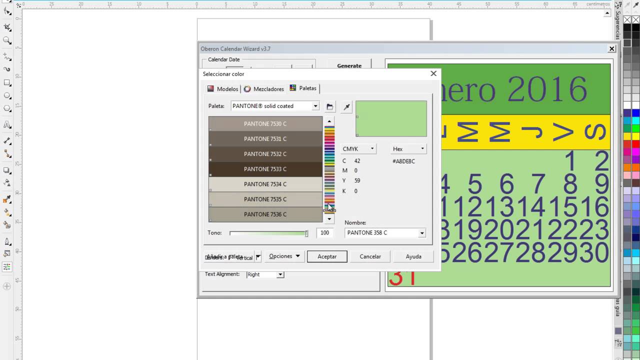 Crear Paso a Paso un Calendario en Corel Draw X7