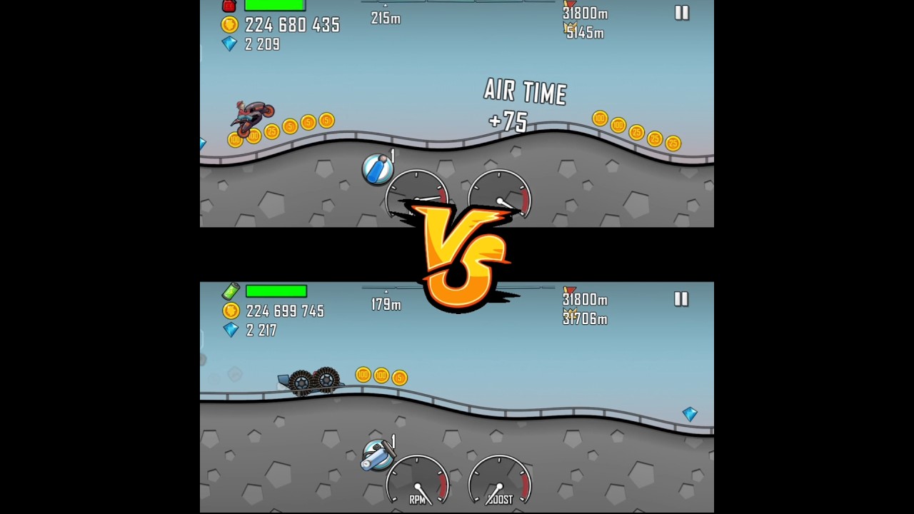 FAST BIKE vs FAST BALLS in Hill Climb Racing 🔥