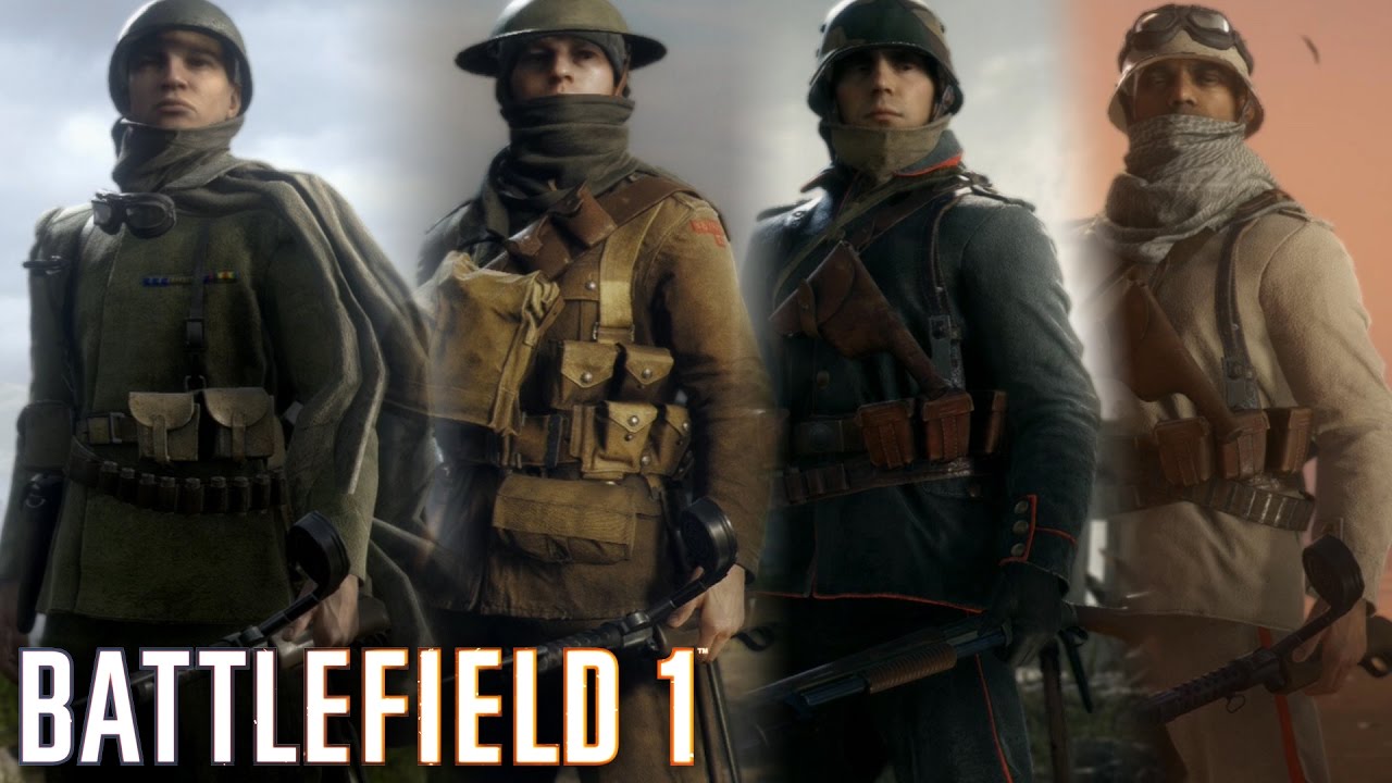 Battlefield 1 - All Outfits and Military Uniforms (All Classes Clothes) SHOWCASE