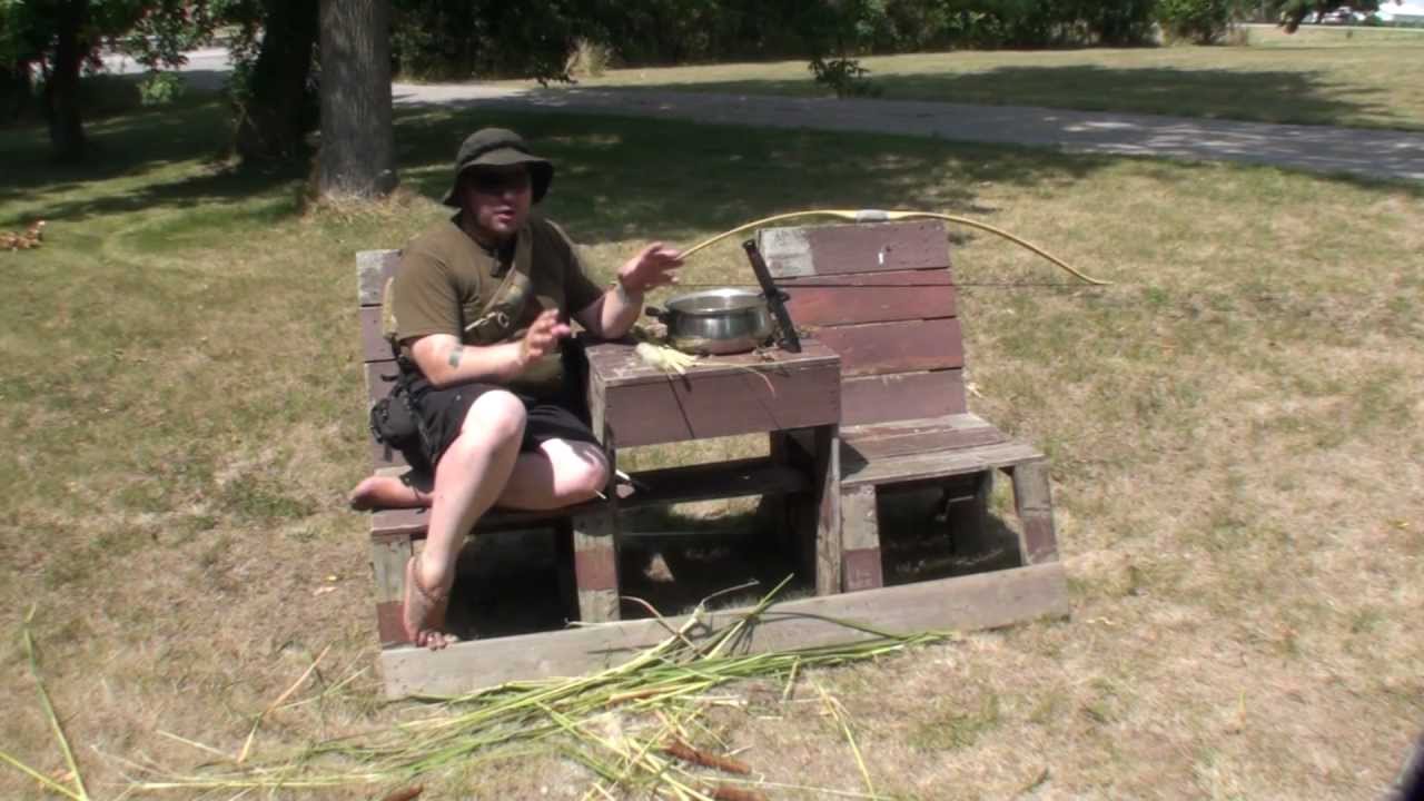 Making Cat Tail Flour