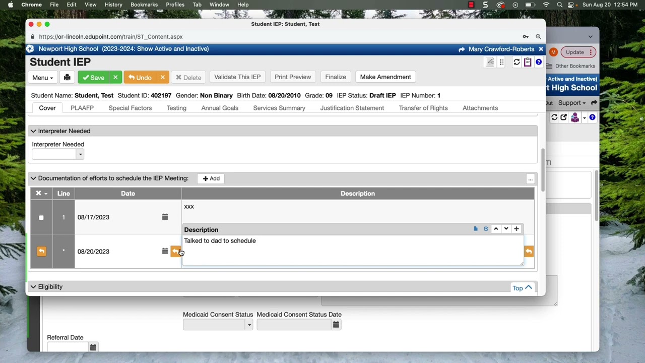 IEP:CoverPage