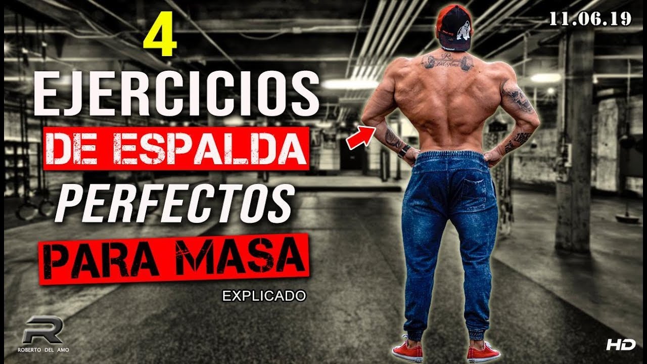 4 EJERCICIOS DE ESPALDA PERFECTOS PARA MASA