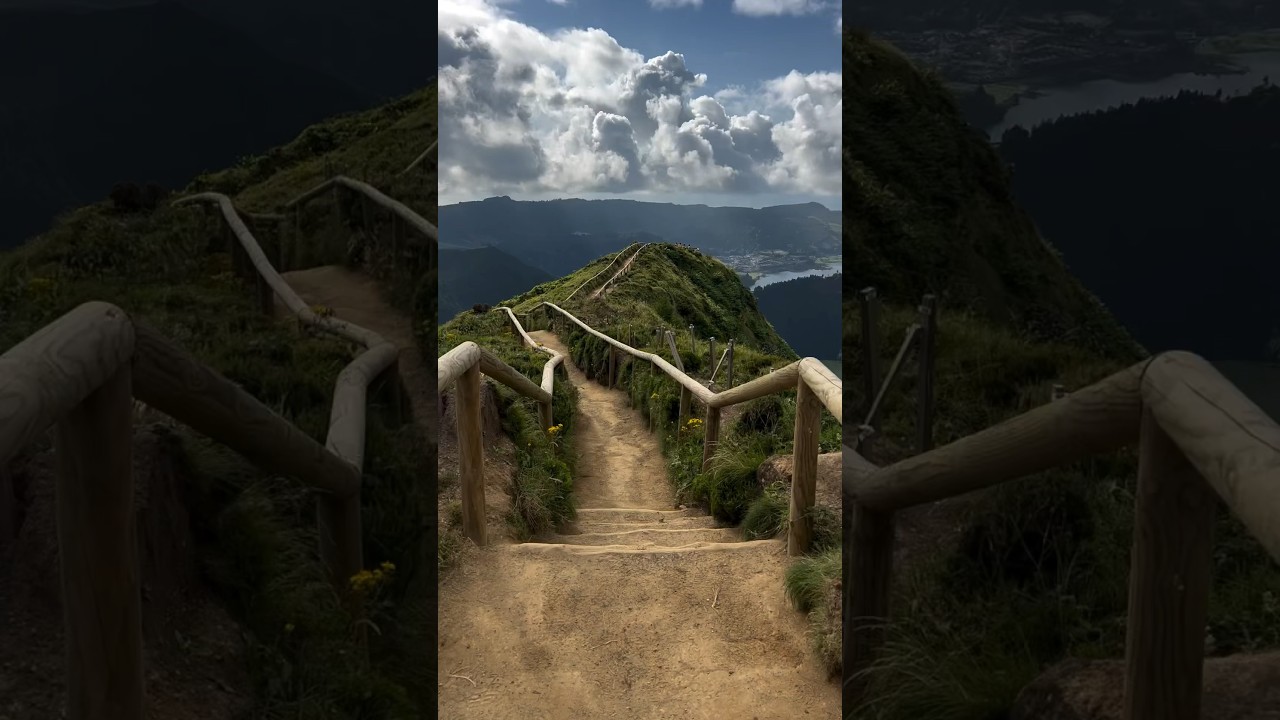 Real-life footpath to Heaven 🌤️ #azores #portugal #saomiguel