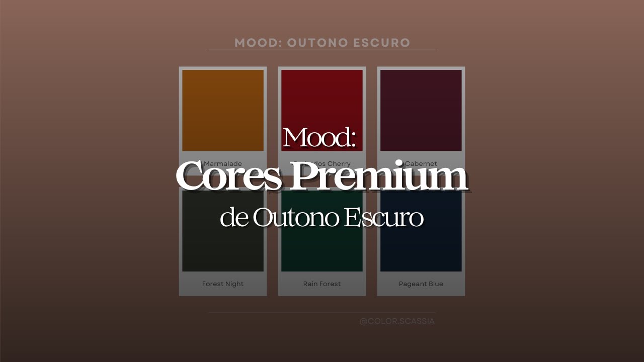 Cores Premium para a Cartela de Outono Escuro | Coloração Pessoal
