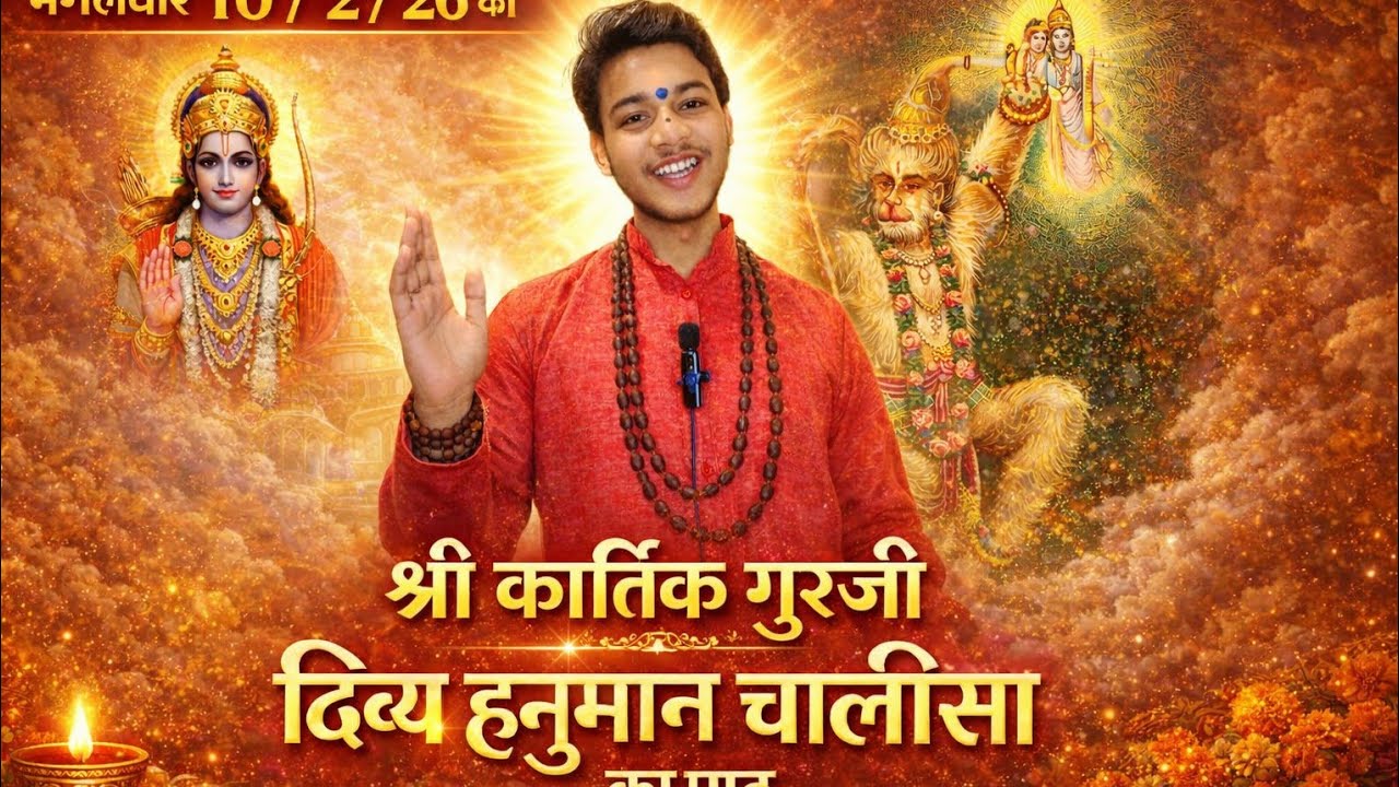 लाइव 🔴 सामूहिक भव्य दिव्य हनुमान चालीसा का पाठ बालाजी की प्रेरणा से