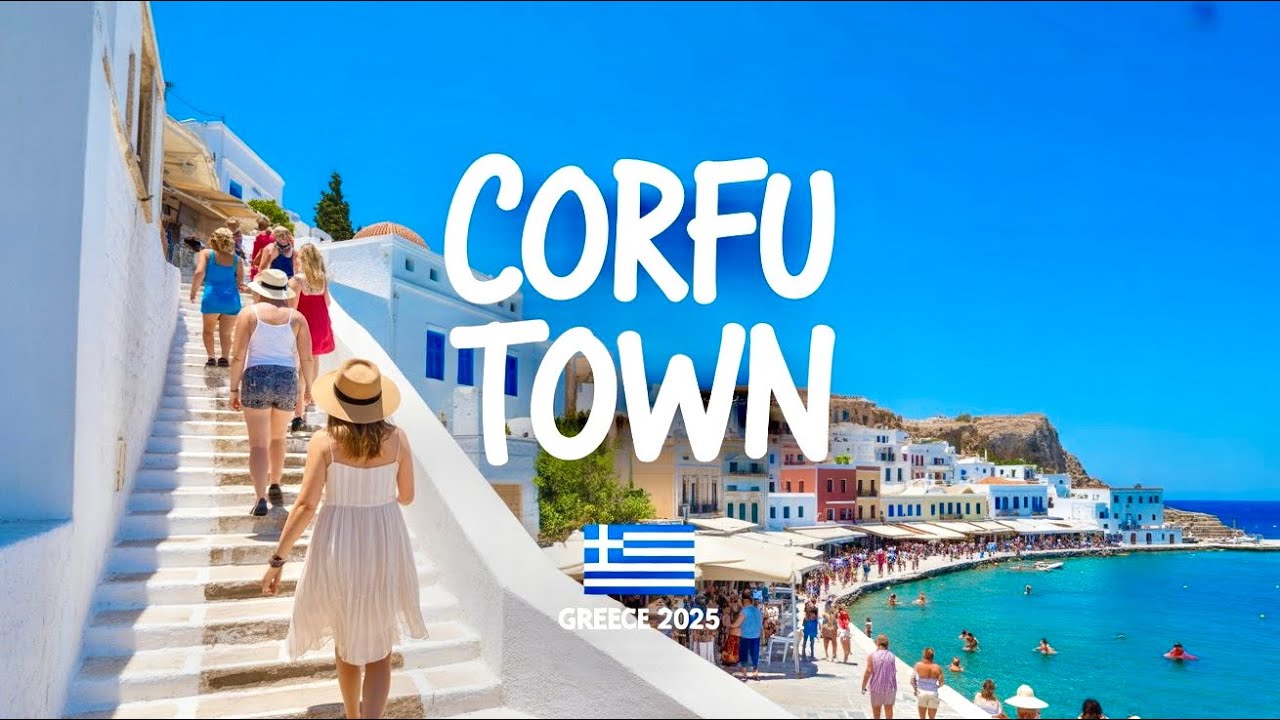 Walking from CORFU Island to CORFU Town 🇬🇷
