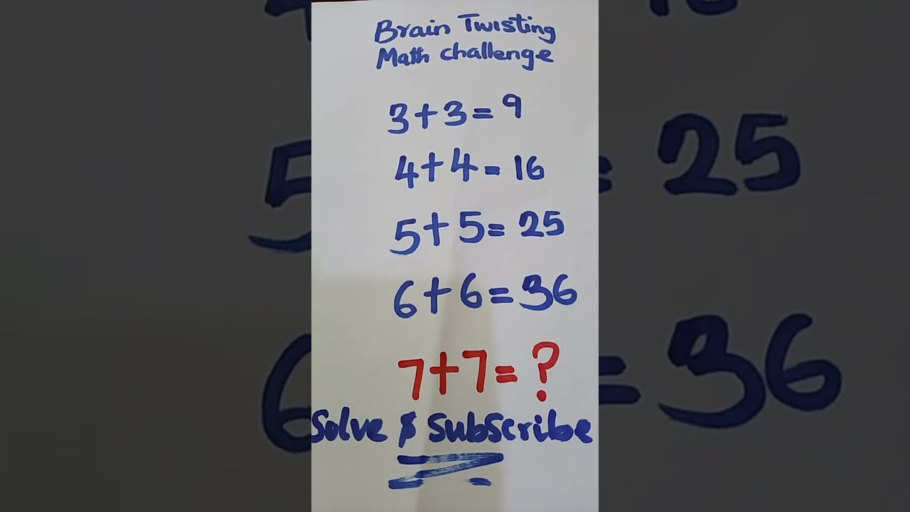 Brain Teaser For Smartminds Math6AF 