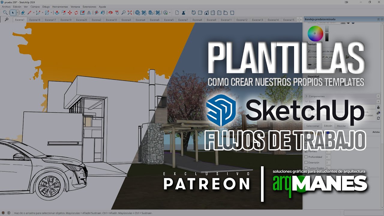 Plantillas en Sketchup | Template personalizado | Flujos de Trabajo de Sketchup