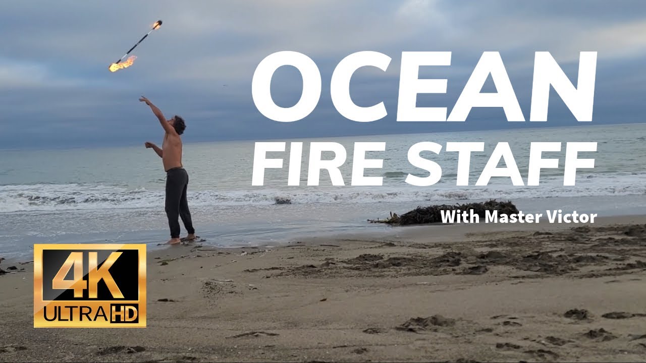 Ocean Fire Staff - Fire Flow in 4K HD