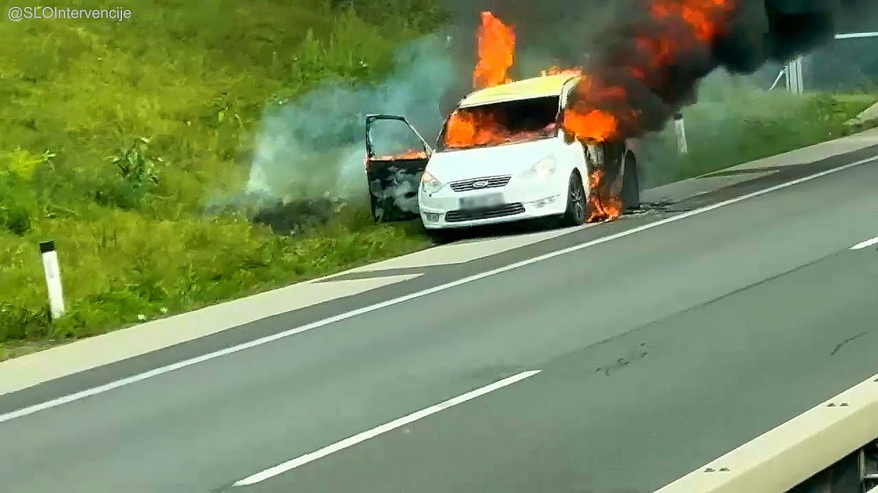 Vožnja PGD Slovenske Konjice GVC-1 - na požar osebnega vozila na avtocesti