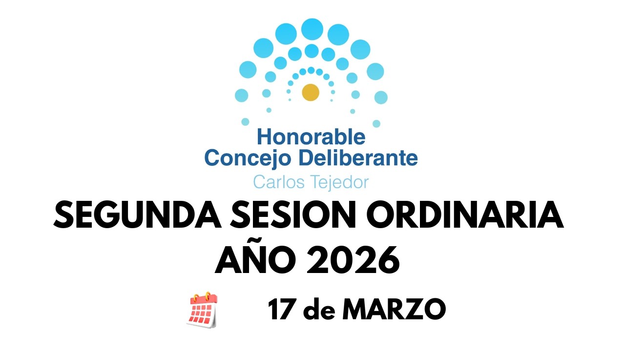 ✅ Segunda Sesion Ordinaria Año 2026    📅 17/03/2026