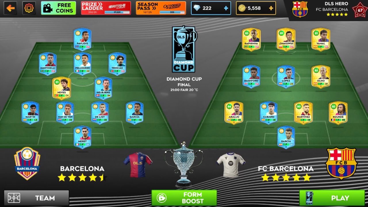 Dls 25 | Fc Barcelona Vs Barcelona Vs Napoli Vs Paris SG | Diamond Cup Final🏆🔥