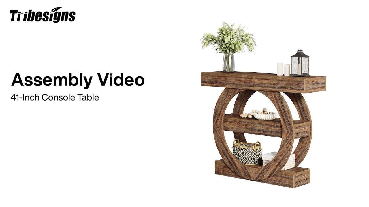 RY0312 - Installation Guide - 🏠 Quick & Easy Tribesigns Console Table Setup! ⚡🛒