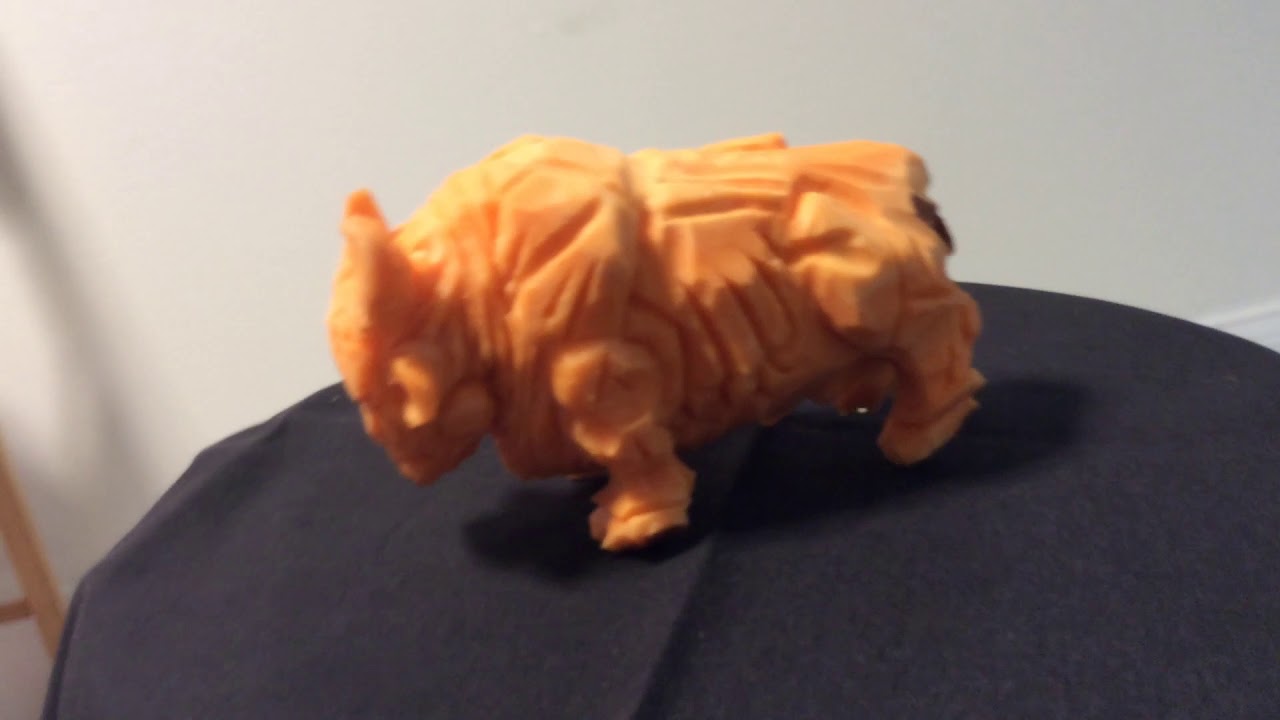 Vegetable carving sweet potato bull