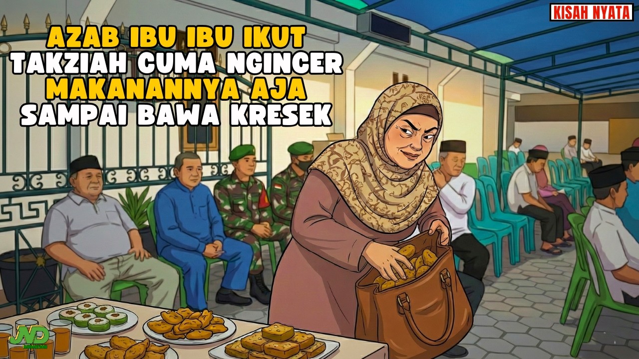 AZAB IBU IBU IKUT TAKZIAH CUMA NGINCER MAKANANNYA AJA SAMPAI BAWA KRESEK SENDIRI || ANIMASI AZAB