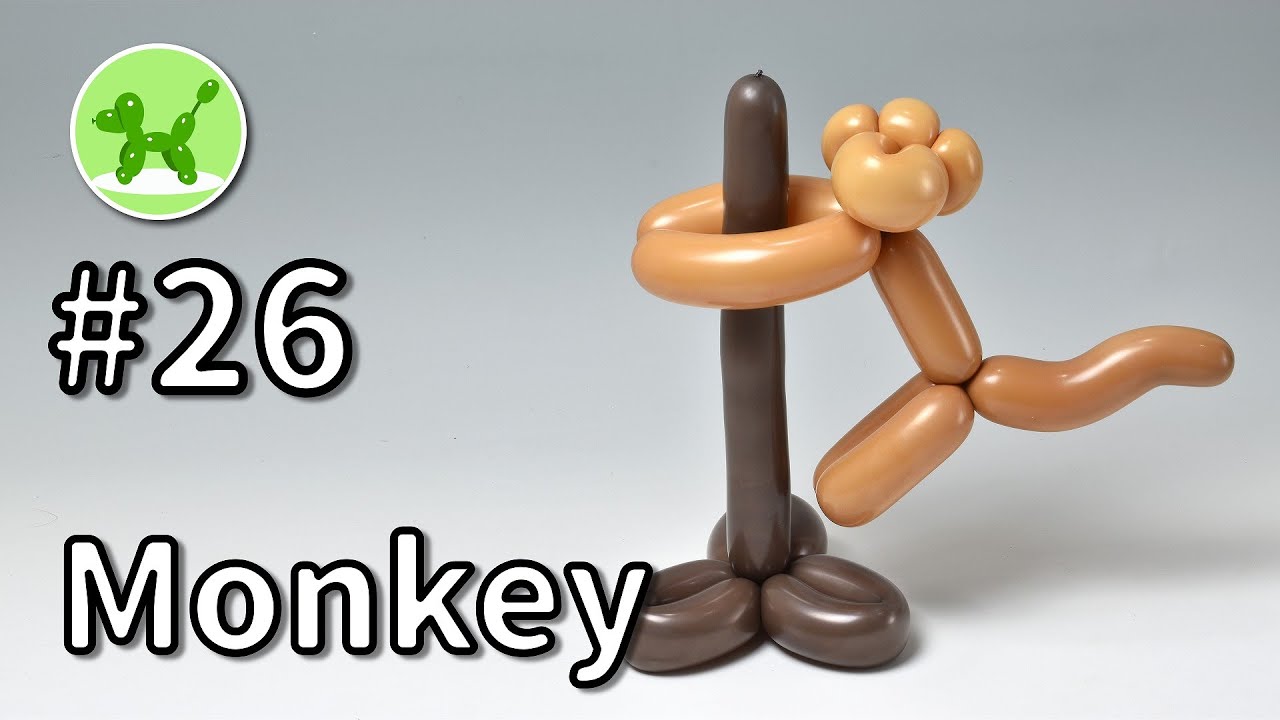 Monkey - Balloon Animals for Beginners #26 / バルーンアートの基本 #26 (サル)