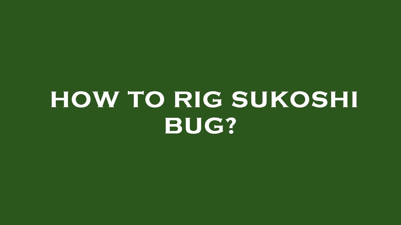 How to rig sukoshi bug?