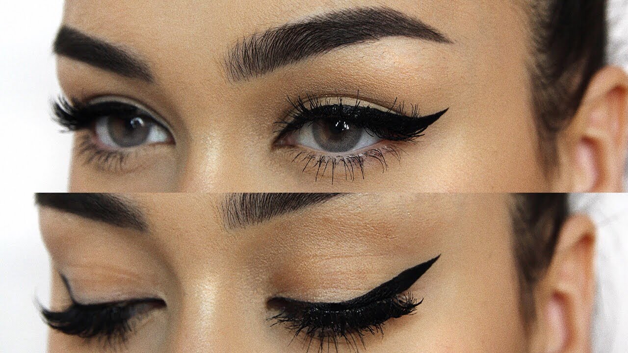 PERFECT & SHARP WINGED EYELINER TUTORIAL  ♡ Emma Papatzanaki