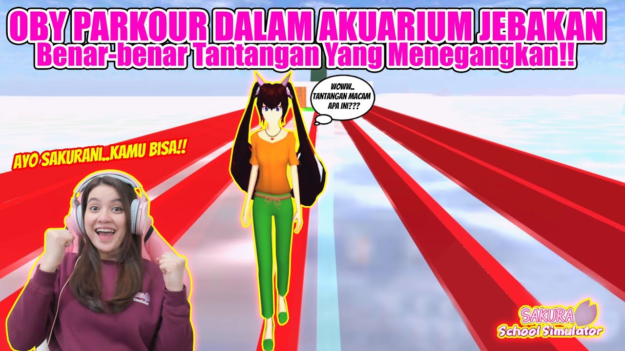 OBBY PARKOUR DALAM AKUARIUM JEBAKAN!! BENAR-BENAR MENEGANGKAN!! SAKURA SCHOOL SIMULATOR - PART 200