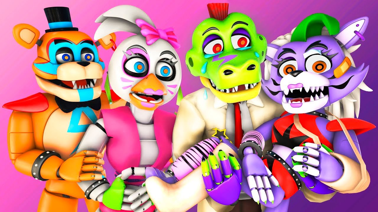 FNAF: SECURITY BREACH - ФИЛЬМ АНИМАЦИЯ (3D Все Серии Подряд Глэмрок Ной ФНАФ Фредди Рокси Монти)