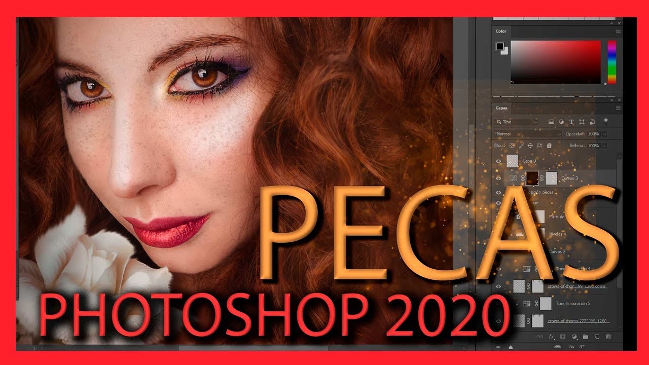 Cómo hacer PECAS en PHOTOSHOP - Crea tu propio pincel en 3, 2, 1!! 🖌️ / freckles  - Brush // GRATIS