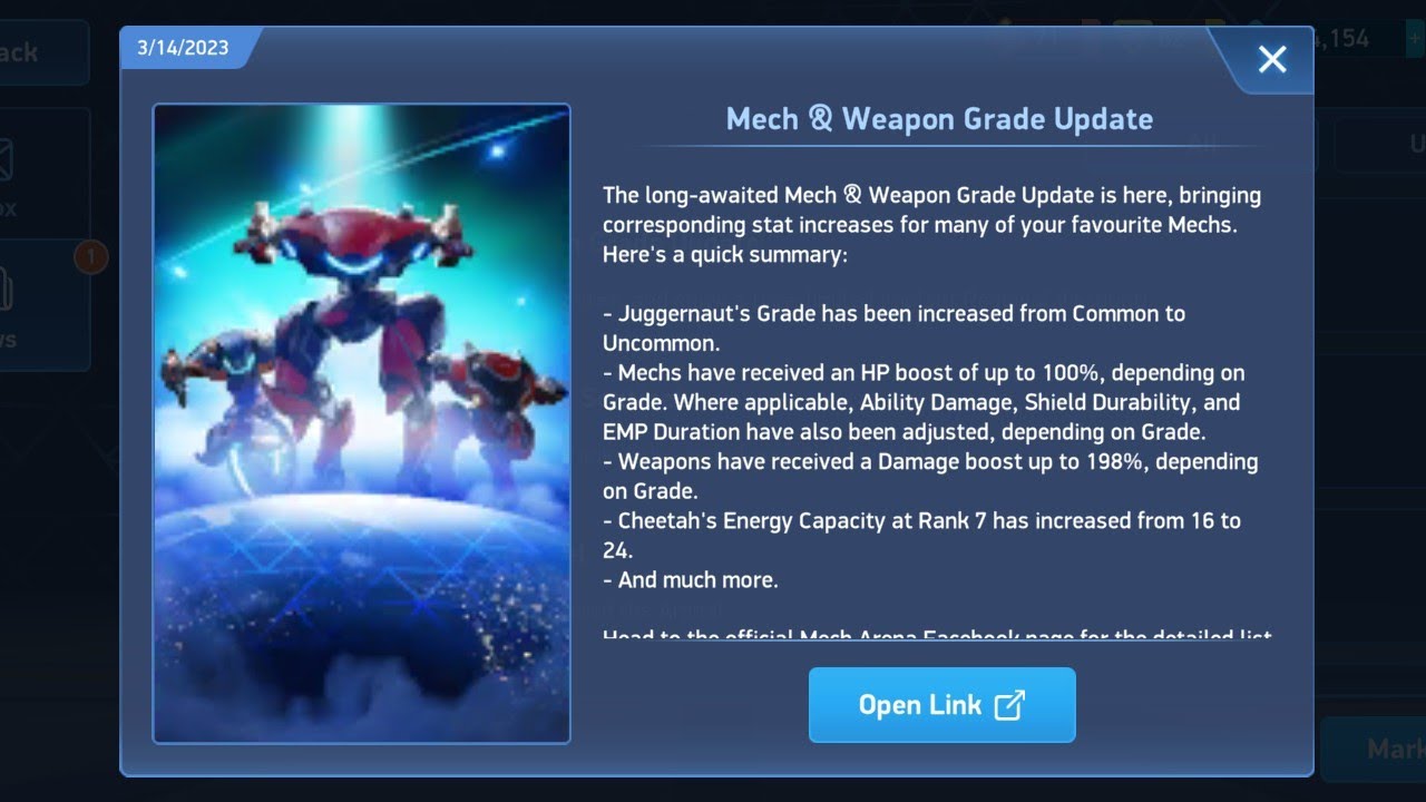 Mech Arena: Mechs and Weapons Grade Update | Overview