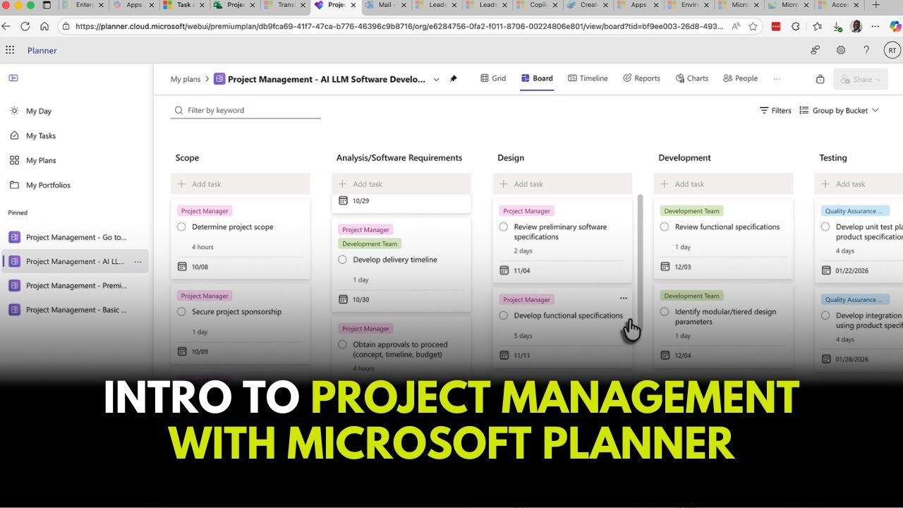 Введение в управление проектами с помощью Microsoft Planner