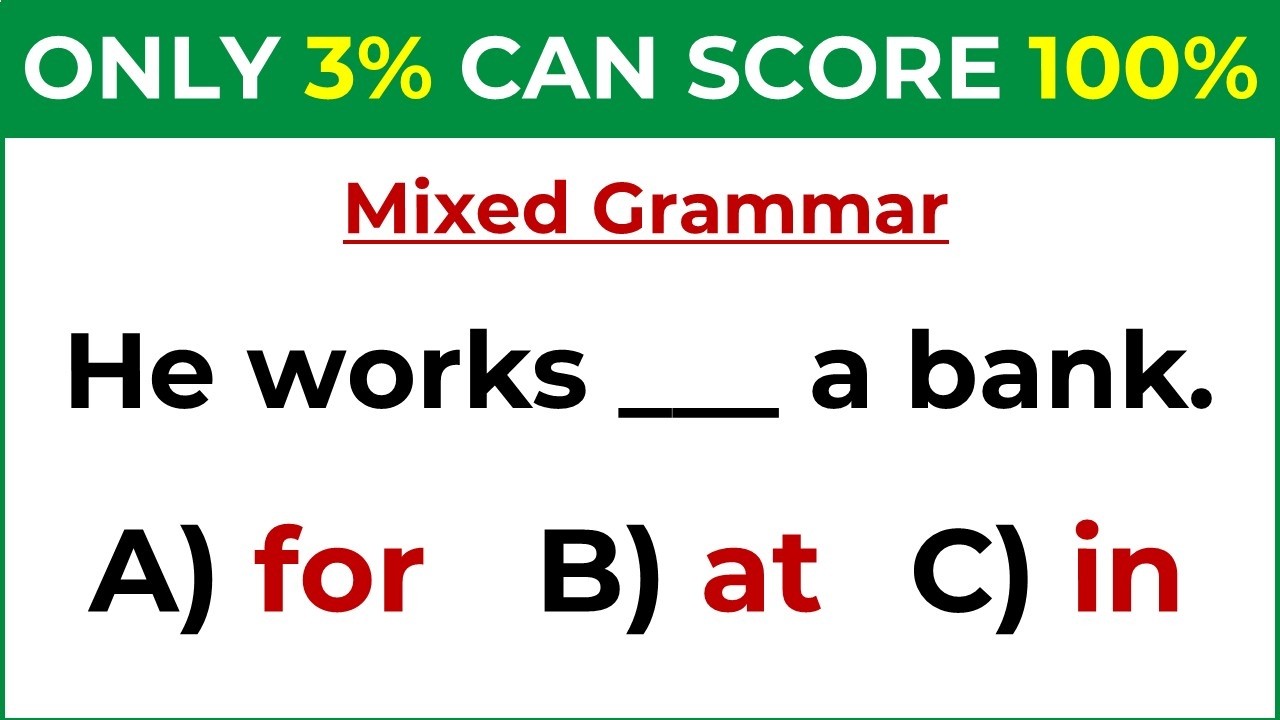 English Quiz Challenge: Only 3% Can Score 100%