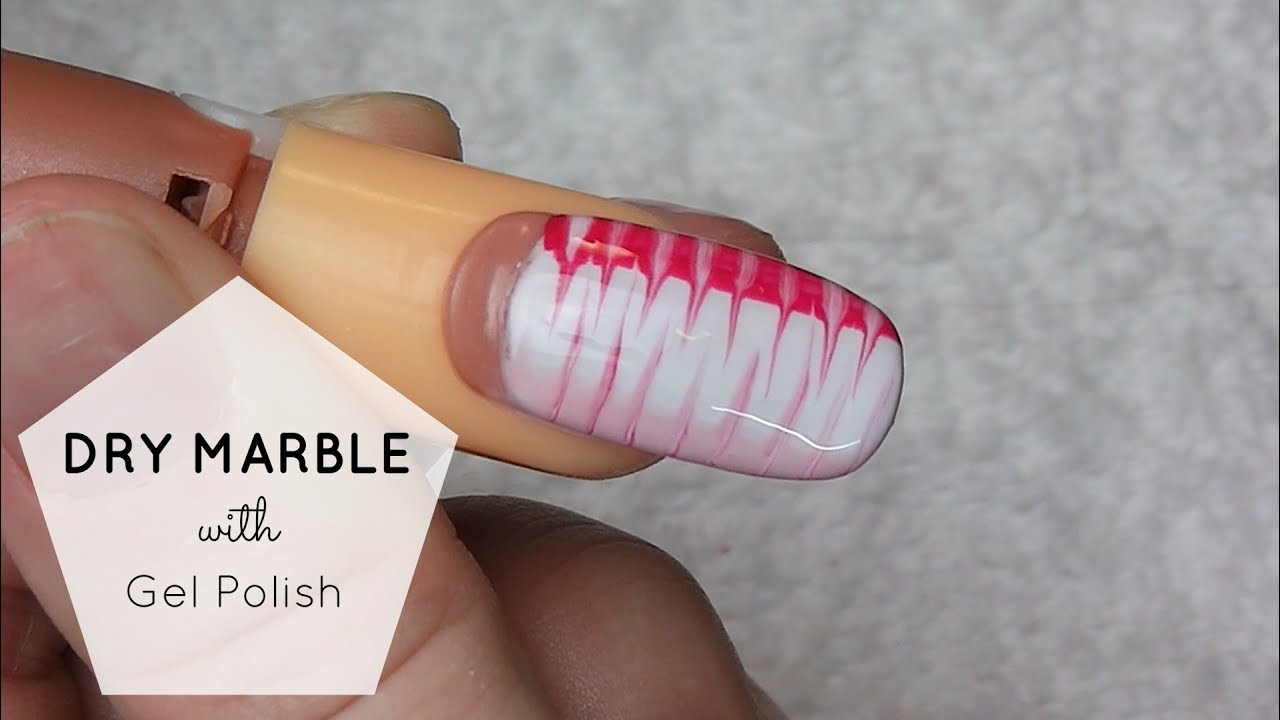 Gel Polish Nail Art - Easy 'Dry Marble' Design