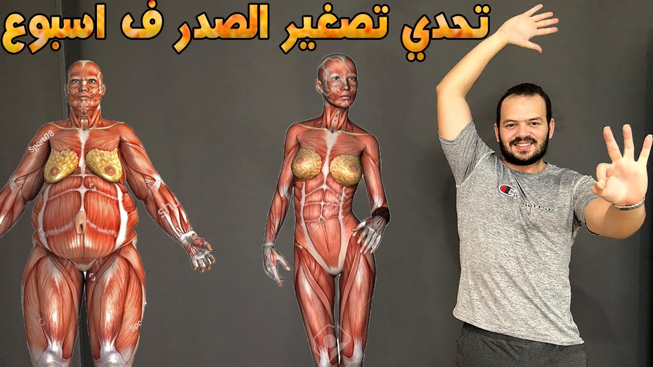 تمارين رمضانية فى 3 دقائق للتخلص من دهون الصدر و تصغير الثدي فى 7 ايام فقط و تحدي