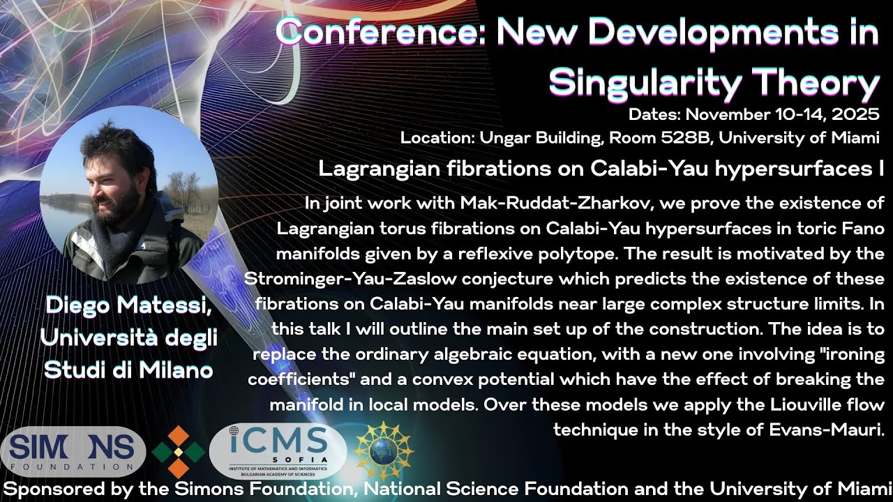 Diego Matessi, Università degli Studi di Milano: Lagrangian fibrations on Calabi-Yau hypersurfaces I