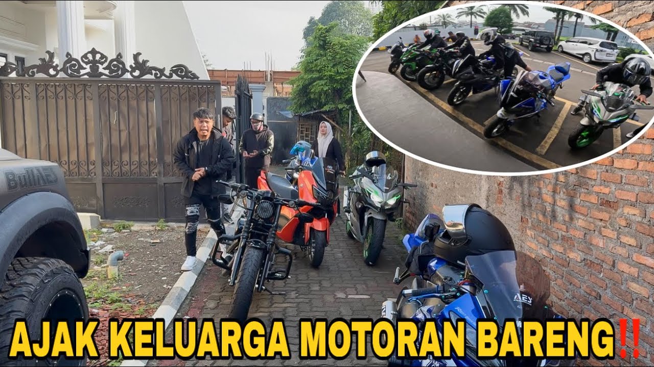 BAWA SEMUA MOTOR RIDING BARENG KELUARGA‼️BAPAK KELELAHAN BAWA HARLEY