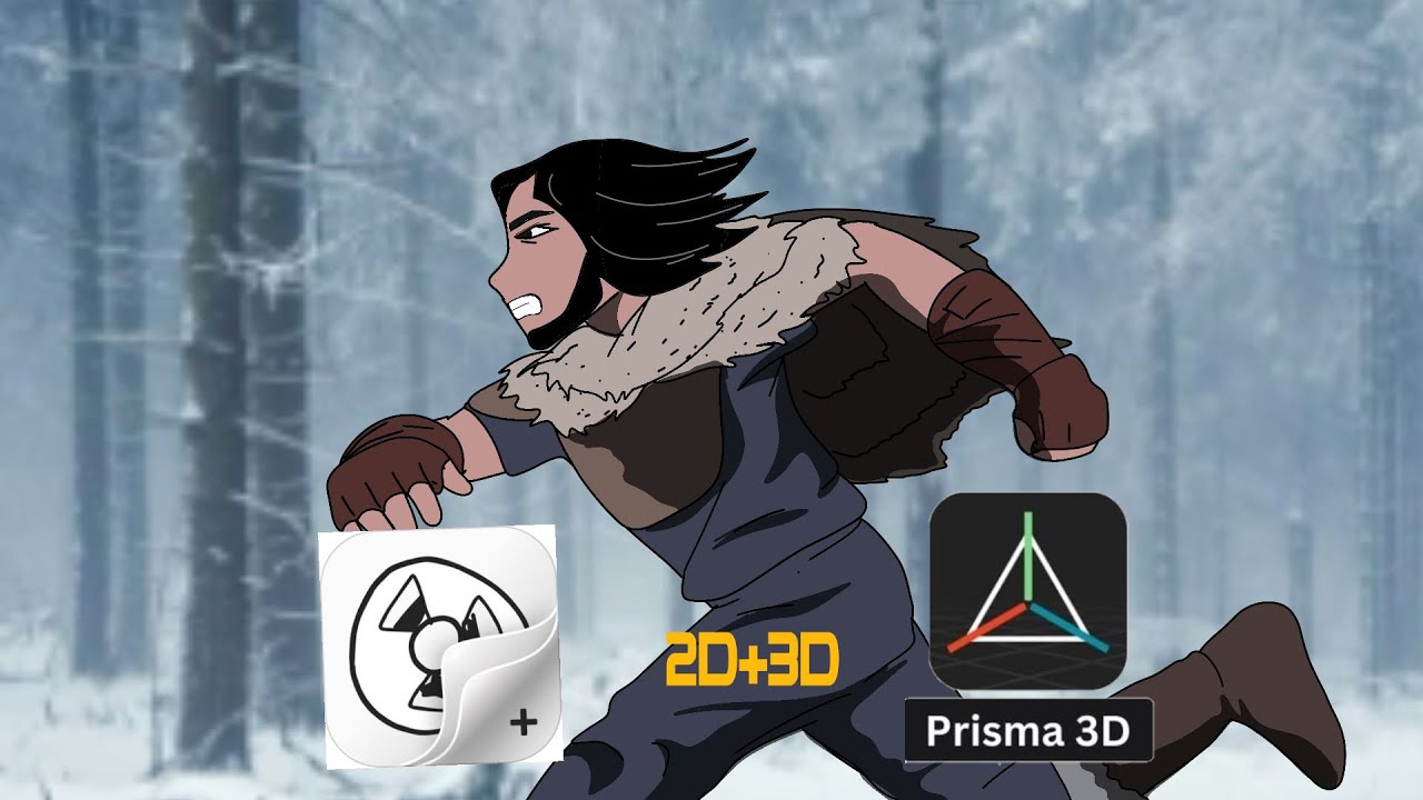 Я анимировал аниме, используя Prisma3d и Flipaclip 