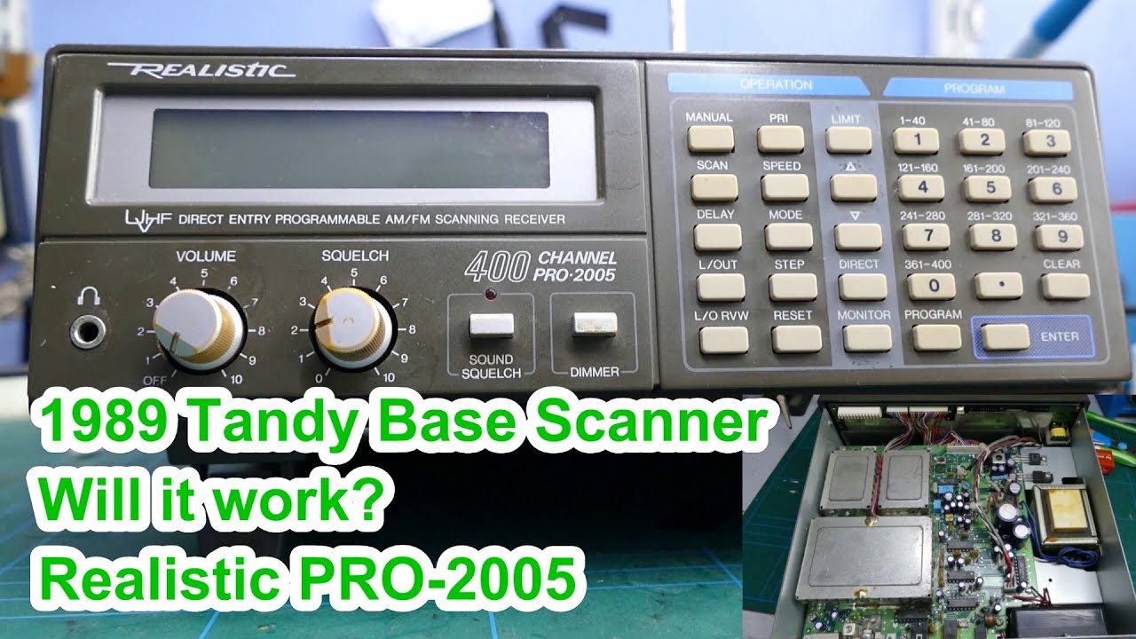 Реалистичный сканер Tandy PRO 2005 1989 года, работает ли он?