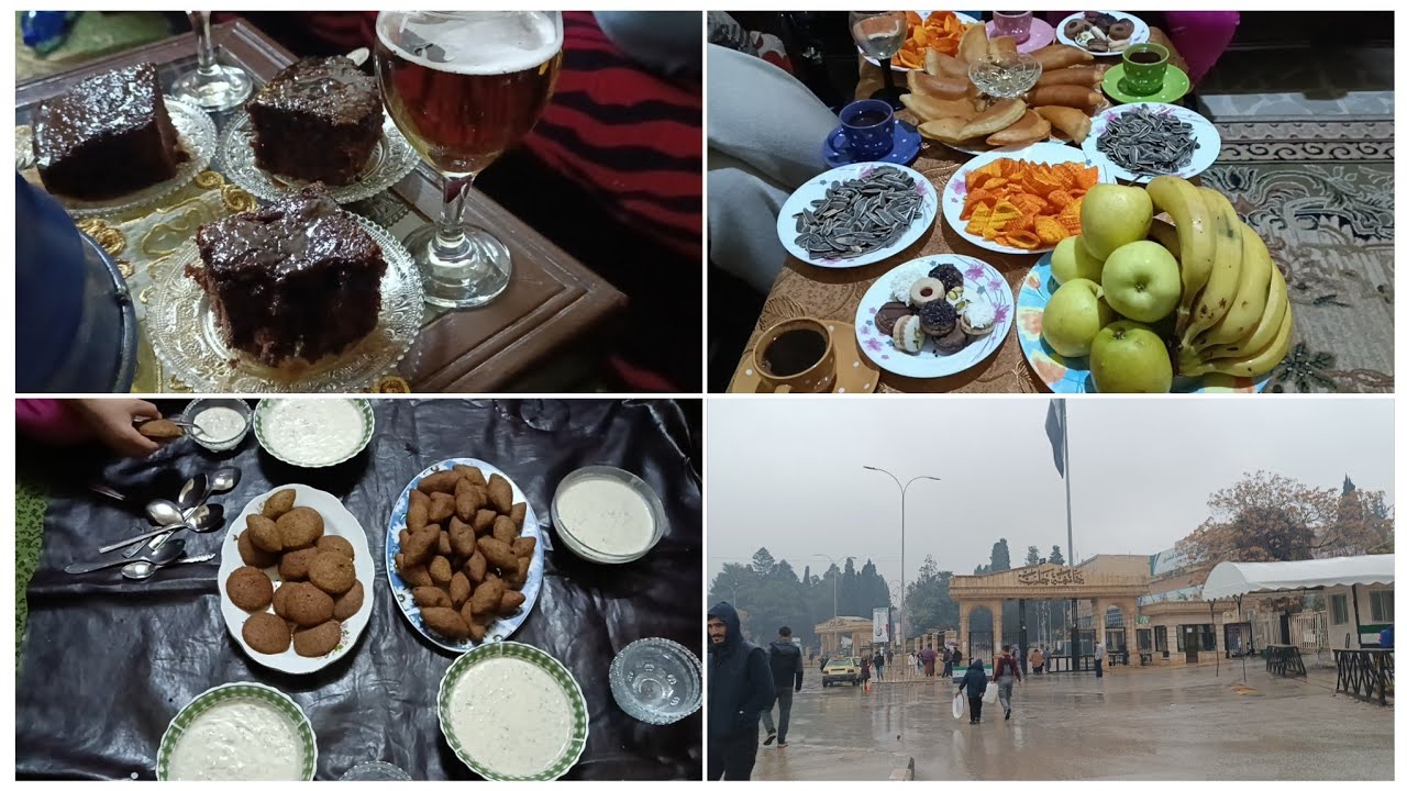جلسات عناية بالبشرة/شوارع حلب بالشتوية/قطايف /زيارة رفيقتي💜