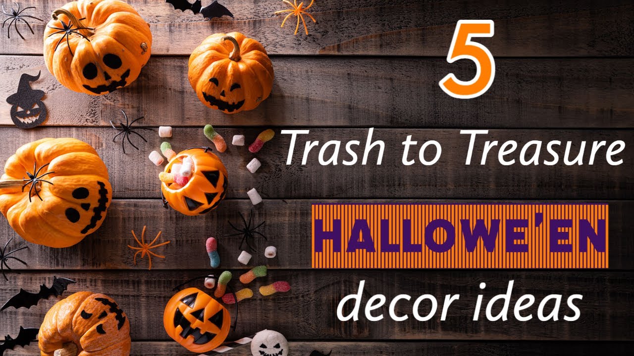 🎃5 TRASH TO TREASURE HALLOWEEN DECOR IDEAS!!~Scrap Wood Projects~Repurposing Old Decor Items
