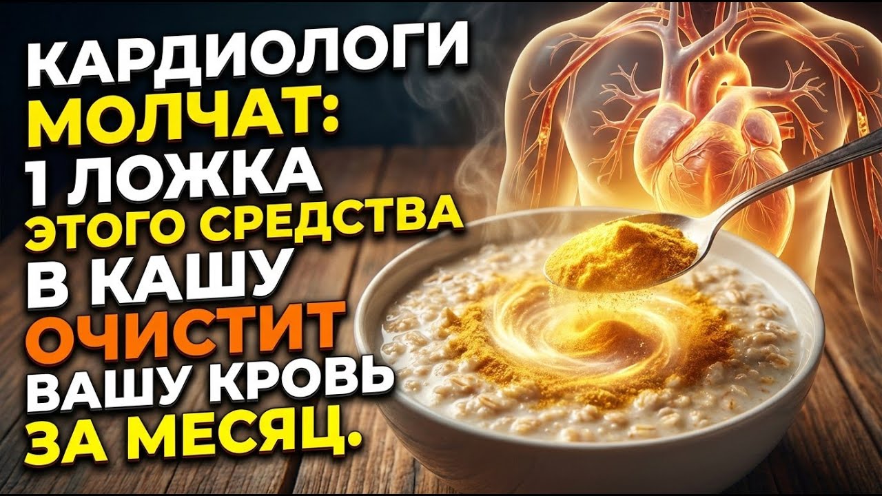 Кардиологи молчат: 1 ложка этого средства в кашу очистит вашу кровь за месяц