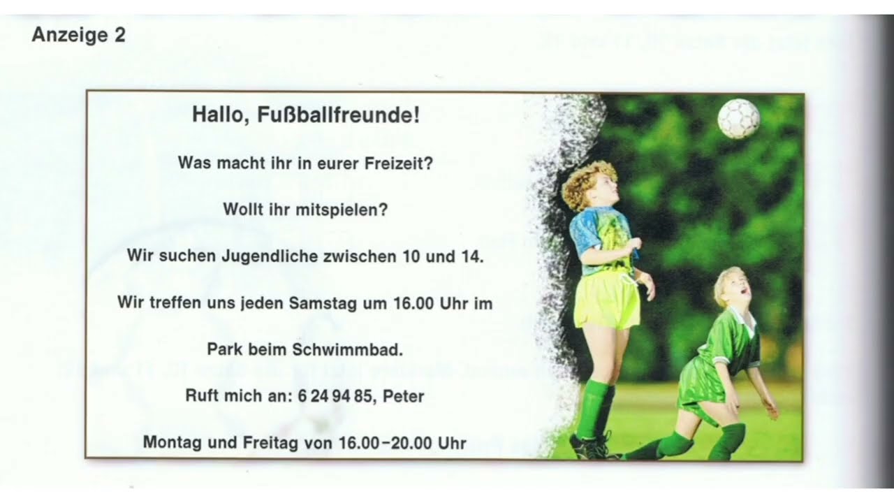 Hören und Lesen A1 | Goethe Zertifikat A1 | Exam preparation with answers at end.