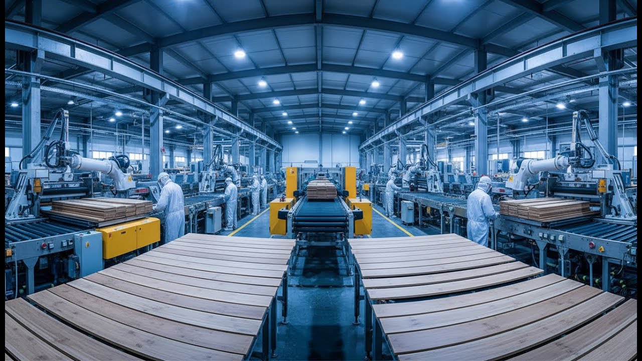 Inside a Modern Bamboo Processing Factory | How Bamboo Flooring Is Made