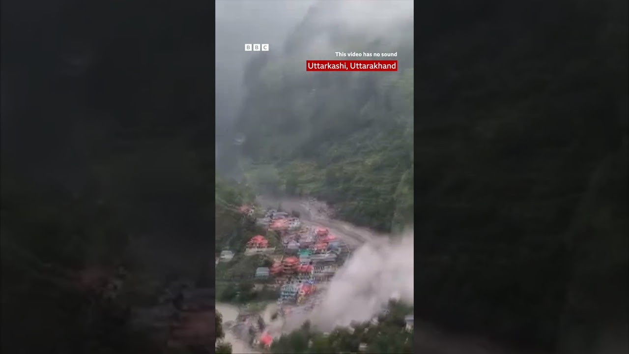 Cloudburst causes major flashflood in Uttarakhand | BBC News India