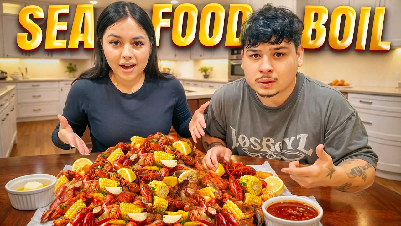 WE MADE OUR OWN SEAFOOD BOIL!!!