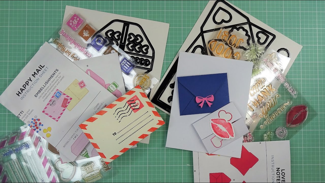 NEW & Adorable! Diamond Press Happy Mail & Love Notes Stamp and Die Kits Review Tutorial!