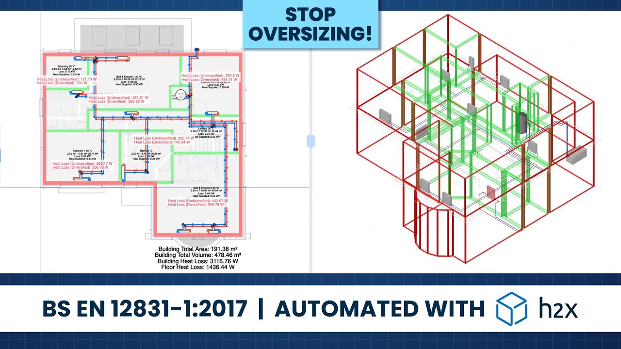 BS EN 12831-1:2017 | Accurate & Automatic Heat Loss Calculations In h2x