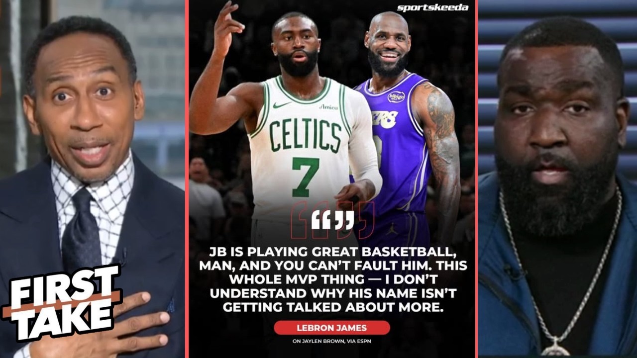 FIRST TAKE | Jaylen Brown has his vote for NBA MVP right now - Stephen A. on Celtics dominate Lakers