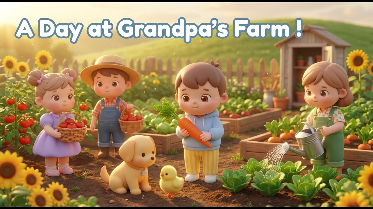 Leo Visits Grandpa’s Farm | A Day of Caring and Learning