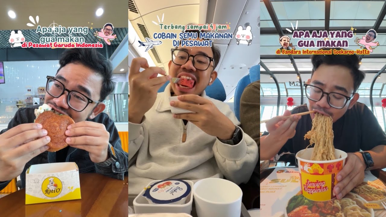 cobain makanan Bandara Jakarta & di Pesawat Garuda Indonesia✈️🍝🥧