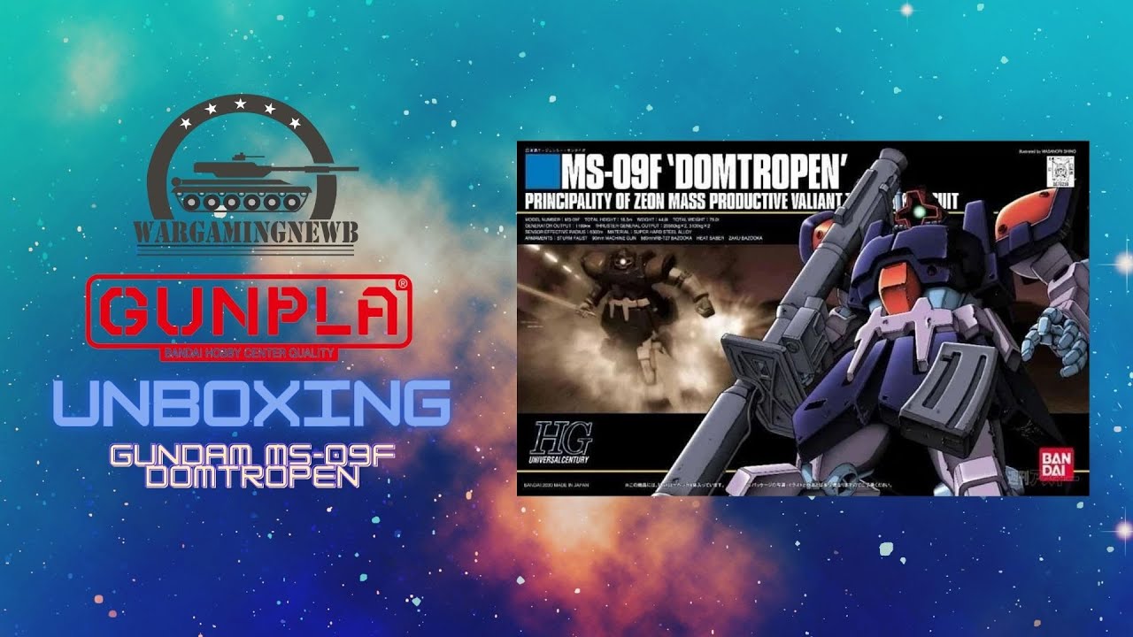 Unboxing Bandai Hobby Mobile Suit Gundam MS-09F Domtropen #unboxing