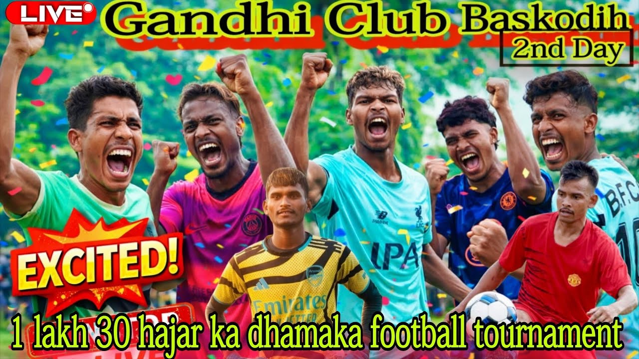 2nd Day//💥 Quarter Match //🔥🏆 Gandhi Club Baskodih football tournament 2026