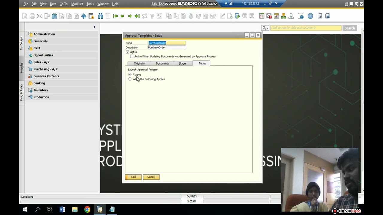 SAP B1  Approval Process